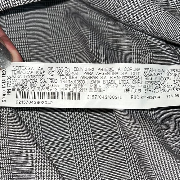 Like new ZARA Classic Black Gray White Houndstooth Shift Dress Size 12 - Picture 6 of 9